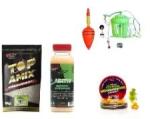 Prokarpfishing Set 2 monturi novac si fitofag cu 2 kg nada top amix, 1 aditiv si 1 pop up fumigena