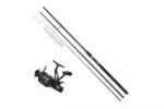  Set pescuit feeder, lanseta delta de 3.9m si mulineta hk4000 cu 11 rulmenti