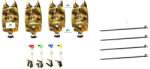 diamant alb set 4 senzori pescuit cu baterii 9v incluse si 4 swingere led cu 4 picheti reglabili Semnalizator pescuit