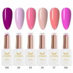 Everin Set 6 Oje Semipermanente Everin Royal SR1 - Nuanțe Roz, Nude și Coral (SR1)