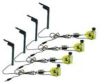 Prokarpfishing Set 4 swingere cu tija, contragreutate si mufa jack pentru conectare avertizor Semnalizator pescuit