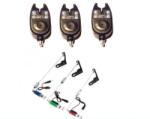 Hakuyo Set 3 Avertizori / Senzori hakuyo pescuit TLI - 01cu baterii incluse Si 3 Swingeri Luminosi cu led Semnalizator pescuit