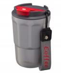 Galicja Termosz bögre kulacs Coffee 350 ml rozsdamentes acél 18/10 műanyag szürke (23058_SZARY)
