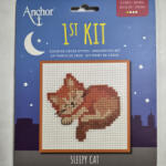  Anchor 1st kit - Sleepy cat - Hímzőkészlet
