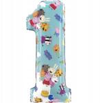 Grabo Peppa malac Blue 1-es szám fólia lufi 66 cm