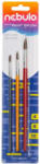 Nebulo Ecset készlet, NEBULO, no. 4-6-10, fa, festett (EKN4610F)