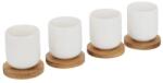 Secret De Gourmet Set 4 cesti espresso Elegance, ceramica, alb, 100 ml