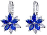 Raizel Cercei model floare, cu pietre albastre din zirconiu, Blue Flower (RZ1690)