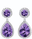 Raizel Cercei lungi cu pietre mov din zirconiu, Angelina Purple (RZ1886)