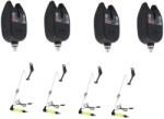 Hakuyo Set 4 senzori /averizori pescuit+4 swingeri cu led luminosi (14055) Semnalizator pescuit
