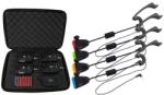 EAST SHARK Set 4 senzori cu statie, cu snagbar fix si Set 4 Swingere, model nou, in 4 culori (13529) Semnalizator pescuit