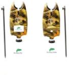  Set 2 senzori /avertizori pescuit , baterii de 9 v incluse cu 2 picheti (14829) Semnalizator pescuit