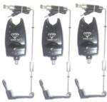 diamant alb Set 3 Senzori pescui cu 3 Swingeri Luminosi (358) Semnalizator pescuit