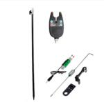 diamant alb Set senzor-avertizor pescuit cu pichet si swinger cu led, baterii incluse (342) Semnalizator pescuit