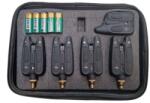 EAST SHARK Set 4 Avertizori plus Statie cu penar pentru transport si baterii incluse (14353) Semnalizator pescuit