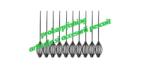 Prokarpfishing set 10 momitoare vopsite plastiafiate 50g cu autointepare si tija lunga (14081)
