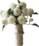 Botane Buchet de flori artificiale Botane, bujori, 72 cm, alb (BOT-BOU-063)