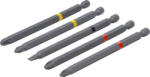 BGS technic Set biţi | Antrenare hexagon exterior 6, 3 mm (1/4") | Cap cruce PH, Cap cruce PZ, lamă dreaptă | Lungime 110 mm | 5 piese (BGS 4832) (4832) Burghiu