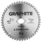 GRAPHITE Fierăstrău circular cu dinți din carbura de tungsten, 235x30mm, 48 de dinți (55H693) Disc de taiere