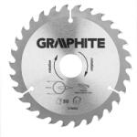 GRAPHITE Pânză de fierăstrău circular cu dinți din carbură, 165x30mm, 30 dinți (57H652) Disc de taiere