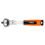 NEO TOOLS Cheie cu clichet 1/4", cu cap rotativ 360°, 72 de dinți (08-540)