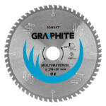 GRAPHITE Fierăstrău circular cu dinți din carbura de tungsten, 216x30mm, 60 de dinți, universal (55H547) (55H547) Disc de taiere