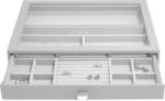 Stackers Casetă pentru bijuterii Stackers cu 15 compartimente supersize gri pietros cu sertar și capac de sticlă (75812)