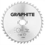 GRAPHITE Fierăstrău circular cu dinți din carbura de tungsten, 250x30mm, 40 de dinți (57H684) Disc de taiere