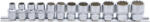 BGS technic Set chei tubulare, 12 colțuri | 10 mm (3/8") | 8 - 19 mm | 12 piese (BGS 9105) (9105) Cheie tubulara