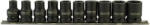 Bormann set chei tubulare 1/2", 10 piese 8-21 mm (BHT7703) (BHT7703) Trusa unelte