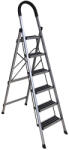 Bormann scară de aluminiu pentru casă 5+1 trepte, antiderapant (BHL7036) (BHL7036)