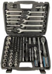 Bormann set chei tubulare cu racsni și extensii (1/4" și 1/2") + chei combinate, CrV, 82 piese (BHT5120) (BHT5120) Trusa unelte