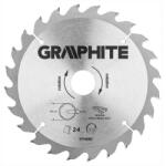 GRAPHITE Fierăstrău circular cu dinți din carbura de tungsten, 190x30mm, 24 de dinți (57H668) Disc de taiere