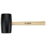 TOPEX Ciocan de cauciuc 72mm/900g, mâner din lemn dur (02A347) - sculeforte Ciocan