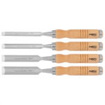 NEO TOOLS Set dalte pentru lemn 6, 12, 18, 24 mm, 4 bucăți, mâner din lemn (37-800) Dalta
