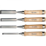 TOYA Set dalte pentru lemn 4 piese (10-16-20-25 mm) cu mâner din lemn (YT-6260) Dalta
