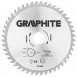 GRAPHITE Fierăstrău circular cu dinți din carbura de tungsten, 185x30mm, 48 de dinți (57H666) Disc de taiere