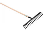 TOYA Greblă cu mâner din lemn 16 dinți 140cm (35783) (FL-35783) Grebla