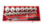 KROFTOOLS set chei tubulare 1" 6 puncte, 21 piese, 36-80 mm (100000) - sculeforte Trusa unelte