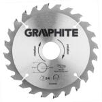 GRAPHITE Pânză de fierăstrău circular cu dinți din carbură, 160x30mm, 24 dinți (57H658) Disc de taiere