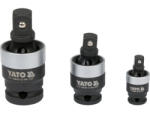 TOYA Set universal articulații cardanice 3 piese 1/4", 3/8", 1/2" (YT-10642) - sculeforte Cleste