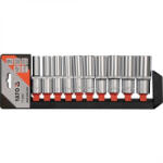 TOYA Set chei tubulare 10 piese 1/2": 10-24 mm CrV profesional (YT-38861) - sculeforte Trusa unelte