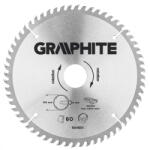 GRAPHITE Fierăstrău circular, din carbura de tungsten, 185x30mm, 60 de dinți (55H601) Disc de taiere