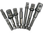 TOYA Set adaptoare pentru bormașină, 8 piese 1/4"-3/8"-1/2" (YT-04639) - sculeforte Cleste