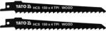 TOYA Pânză ferăstrău sabie pentru lemn 150/1, 2 mm 4 TPI HCS (2 buc) (YT-33921) (YT-33921)