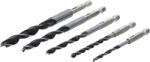 BGS technic Set burghie pentru lemn | 4 - 10 mm | Hexagon | 5 piese (BGS 50799) (50799) Burghiu