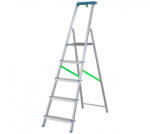 Bormann scară din aluminiu, 8 trepte, cu suport pentru scule, trepte și picioare antiderapante (BHL9020) (BHL9020)