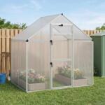 vidaXL Cusca pentru pasari Argintiu 181, 5 x 110, 5 x 173, 5 cm GartenMobel Dekor (42036854)