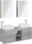 vidaXL Комплект мебели за баня 5 бр. Сив Сонома (3406772)