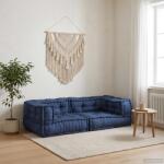vidaXL Unitate de canapea modulara 3 pcs Indigo 140 x 70 x 36 cm GartenMobel Dekor (4019044)